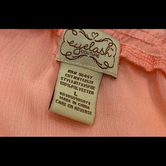 Eyelash Couture Sheer Pink Blouse - Picture 5 of 5